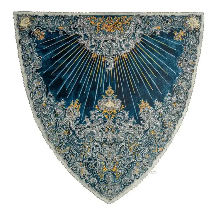 Proyecto global de palio para la Virgen del Mayor Dolor de Sanlúcar. Manto. Alesco diseños.